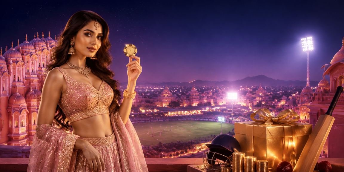 Celebrating cricket betting successes near Jaipur Hawa Mahal during festivities
